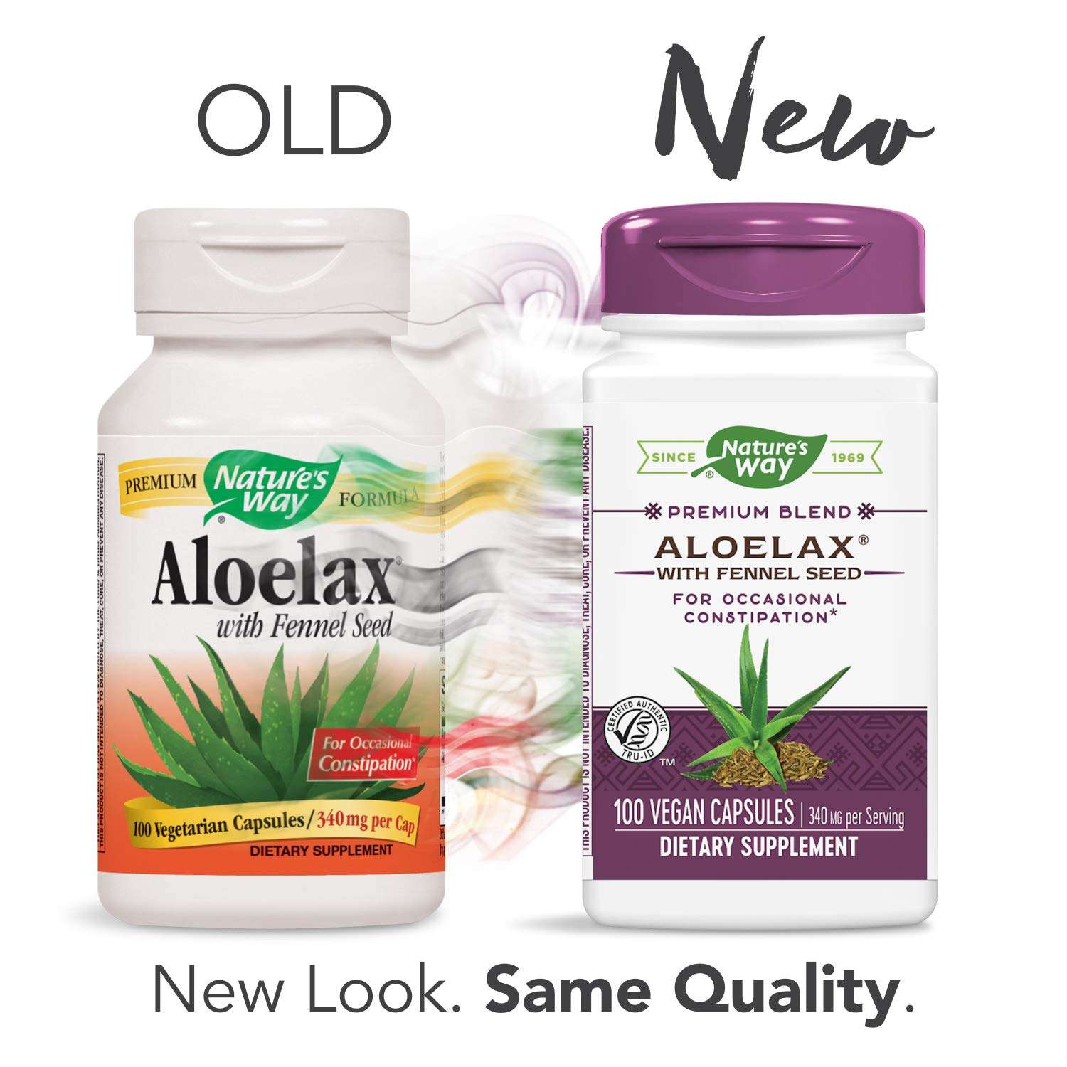 Nature's Way Aloelax, Premium Blend, with Fennel Seed, Relieves Occasional Constipation*, 340 mg, Gluten Free, Vegan, 100 Capsules 3