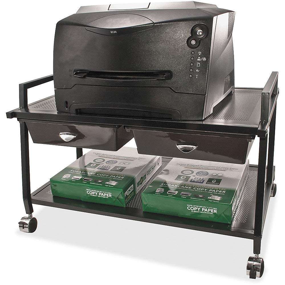 Vertiflex Printer Stand with Supply Drawers, Rolling Storage Cart with Drawers, Under Desk Printer Stand and Cart for Home, School, or Office Organization, Black 2