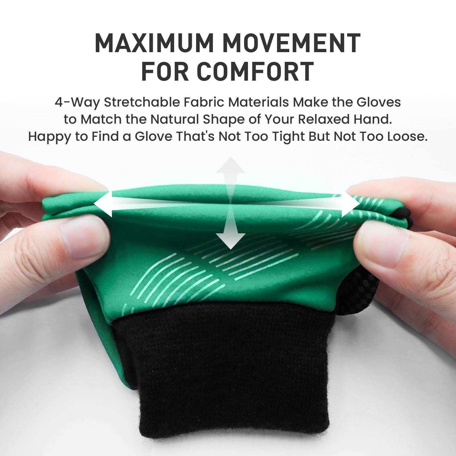 Winter Running Gloves Men Ladies Women for Cold Weather with Grip Lightweight Touchscreen Warm Gloves with Headband for Walking Driving Cycling Hiking (Black, X-Large) 5