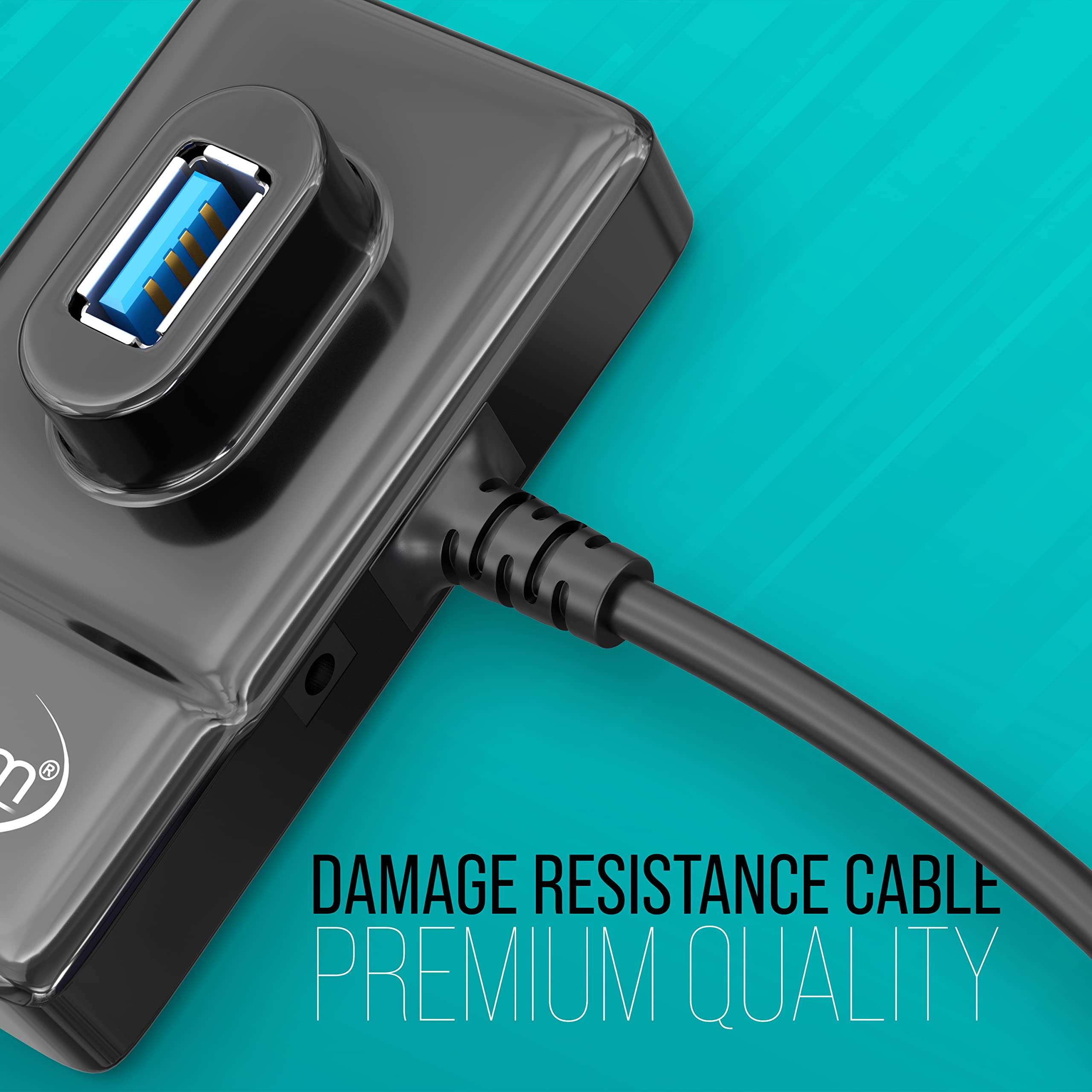 Quantum 4 Port USB Hub (1 Port 3.0 & 3 Port 2.0) with High Speed Data Transfer, Plug Play Usage, Compatible with Laptop, PC and Other USB-A Devices, QHM7532 (Black) 6