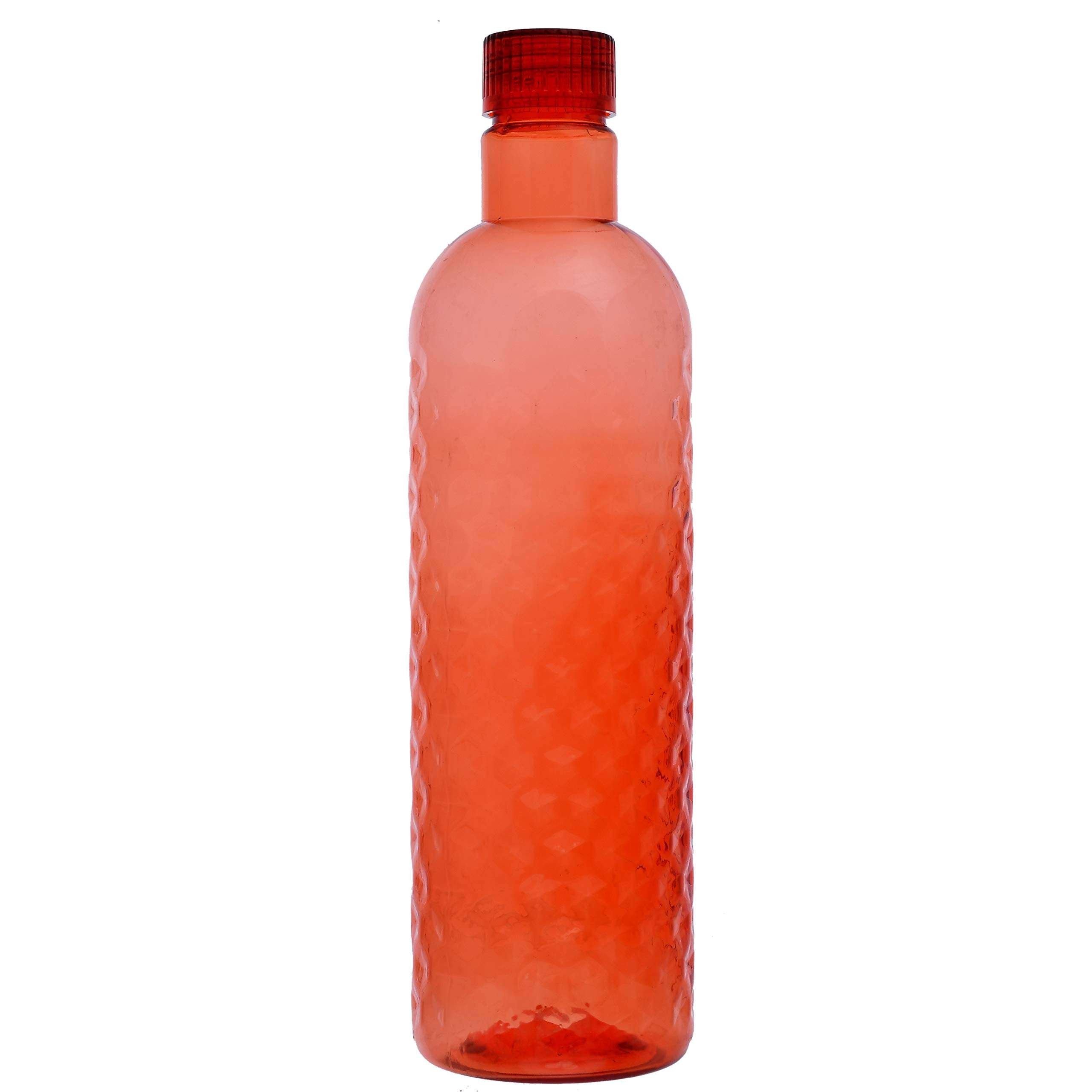 Kuber Industries Plastic 6 Pieces Hammer Fridge Water Bottle Set with Lid (1000ml, Red)-KUBMART386 4