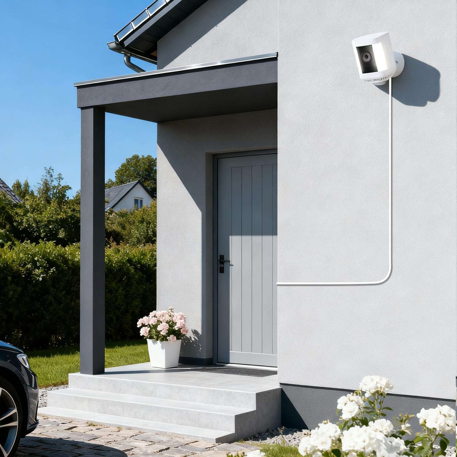 25ft USB C Power Adapter for Ring Spotlight Cam Plus/Pro (Battery) & Ring Outdoor Cam Plus (Battery), Outdoor Weatherproof Charger for Continuous Power, White 6