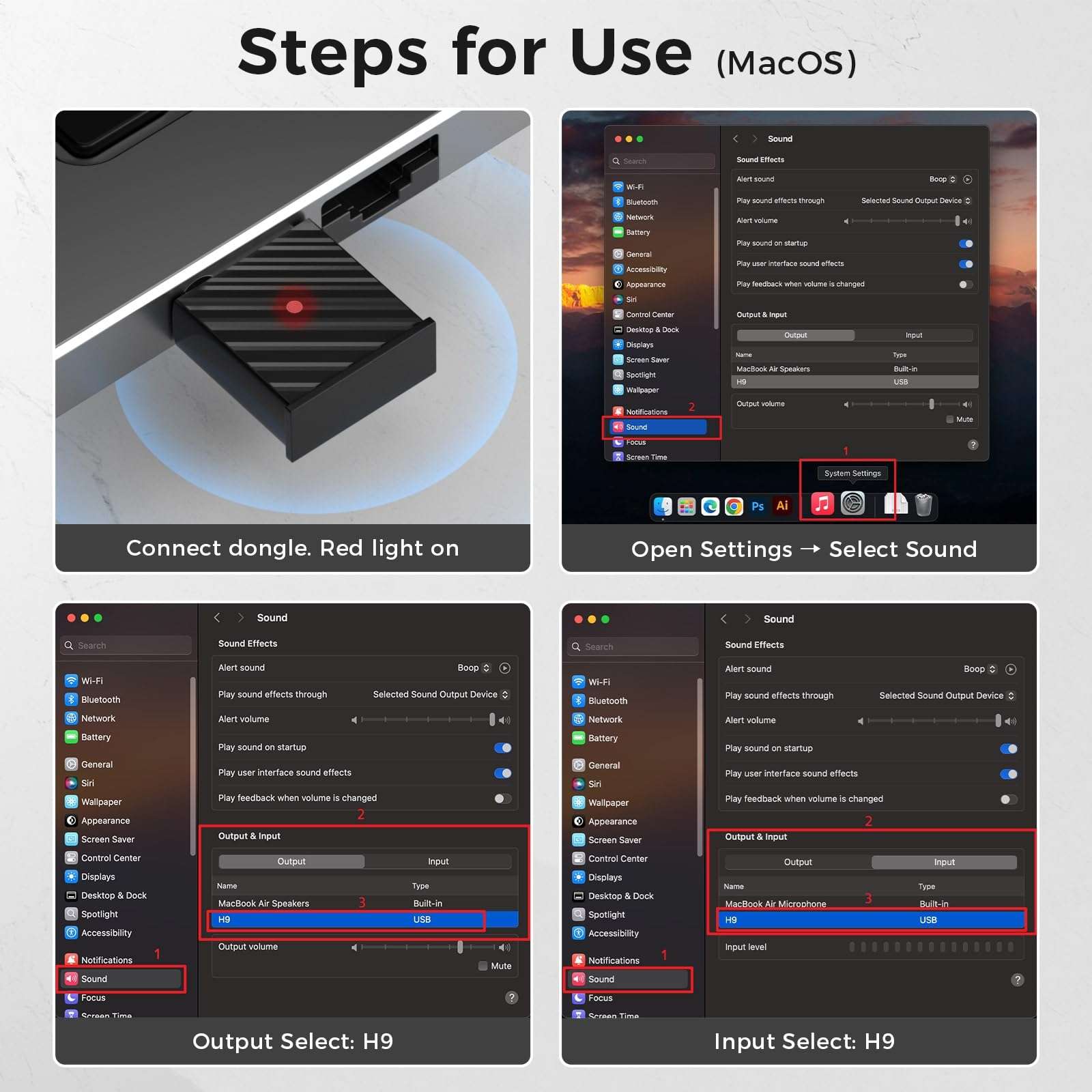 USB Bluetooth Adapter for PC, Plug & Play Bluetooth Dongle for PC, Mac, Headphones, Wireless Audio Transmitter for Computer Desktop, Supports Windows 11/10/8.1 & macOS, PS4/PS5 4