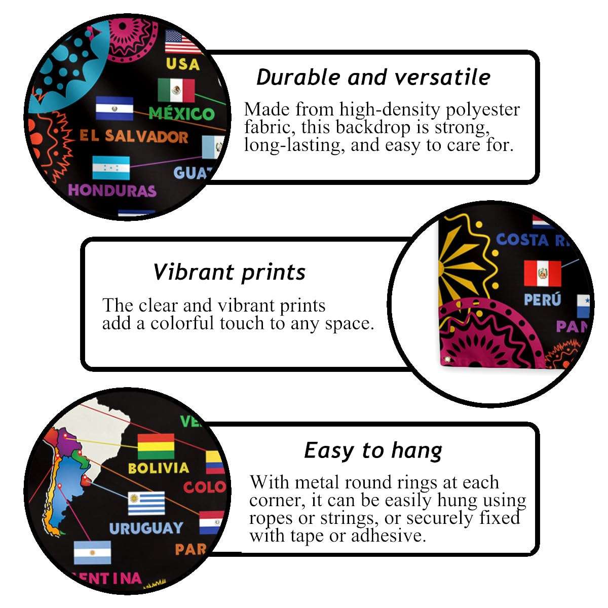 Hispanic Heritage Month Decorations Latin American Banner Spanish Classroom Decorations National Hispanic Heritage Month Decorations for Classroom Home 5