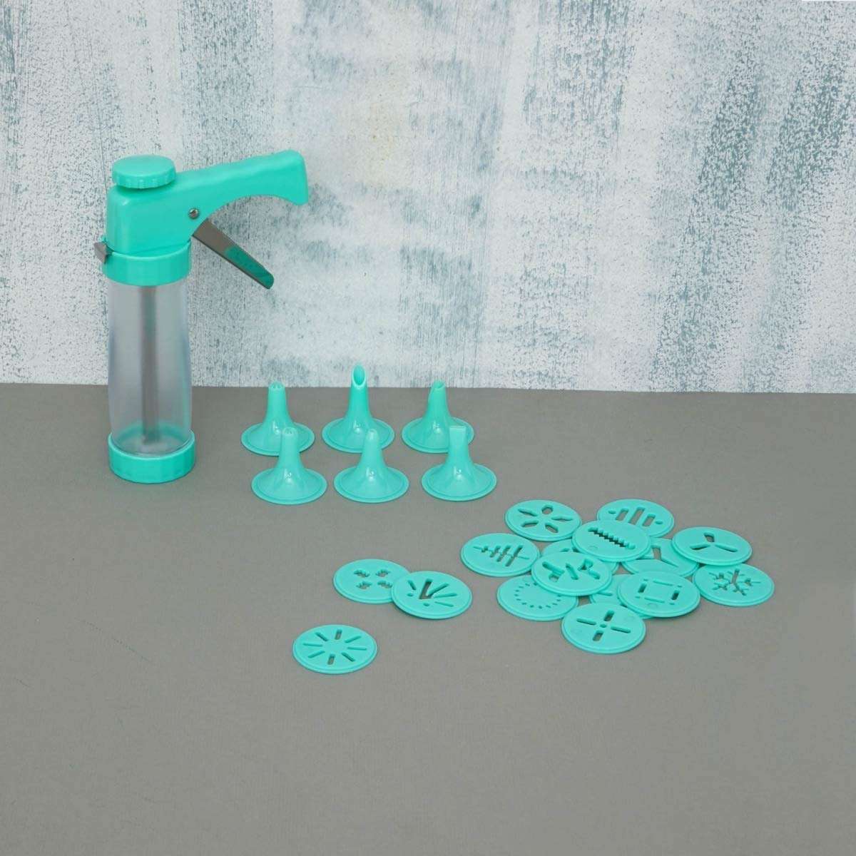 Grizzly® Clear Cookie Press and Decorating Bottle Press Machine Biscuit Maker Decorating Gun Kitchen Tools Set(Plastic) 1