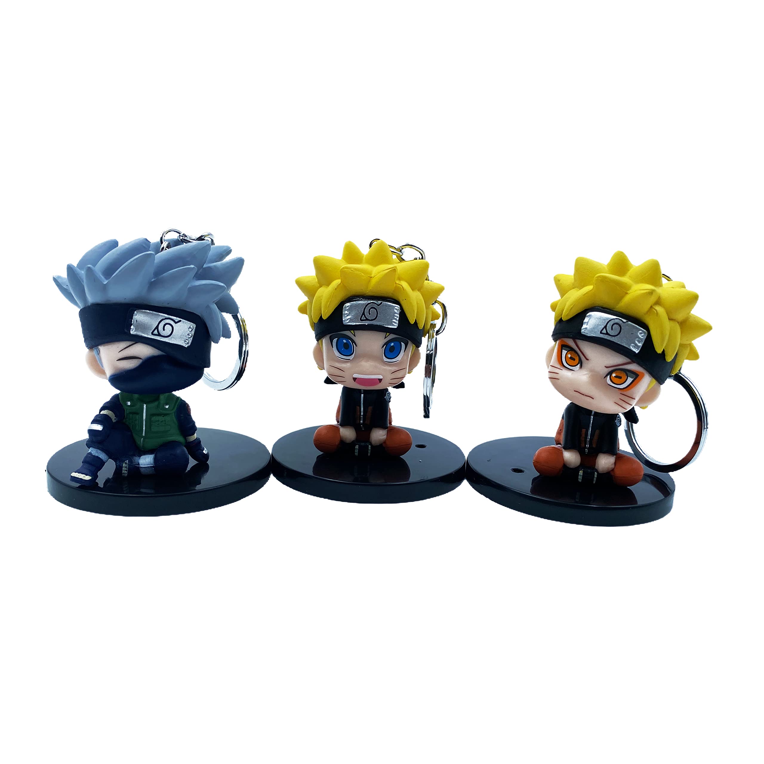Buko Fan Edition Lifestyle Naruto Anime Keychain & Cake Topper Action Figure Collectible Party Supplies Birthday Gift Toys (Naruto Uzumaki) 5