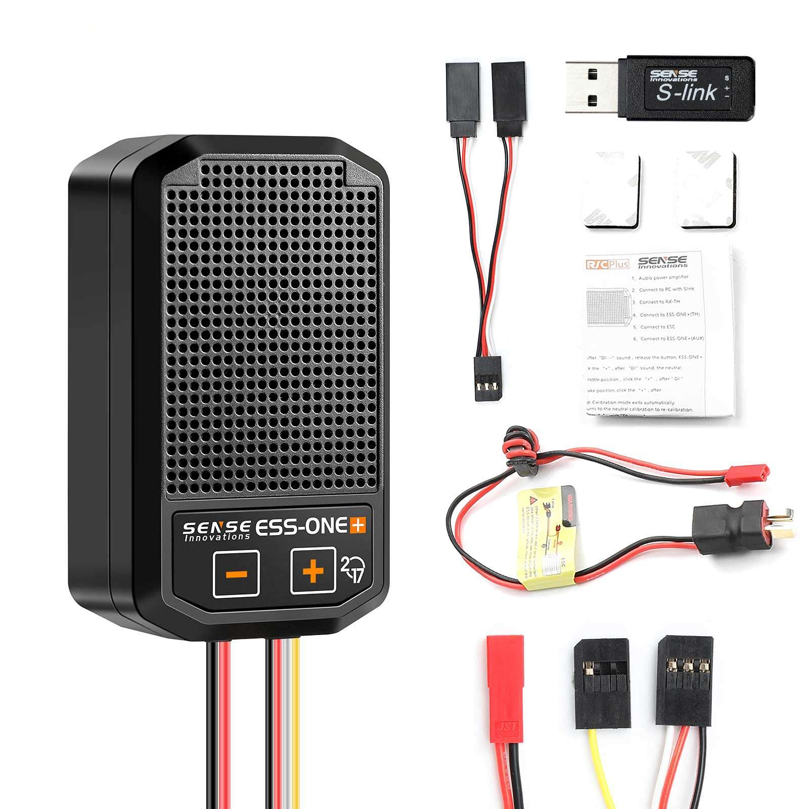 ESS ONE Plus Engine Sound Simulator Kit System for RC Cars Single Speaker Simulated Throttle Linkage Sound Group Sound Effect Horn