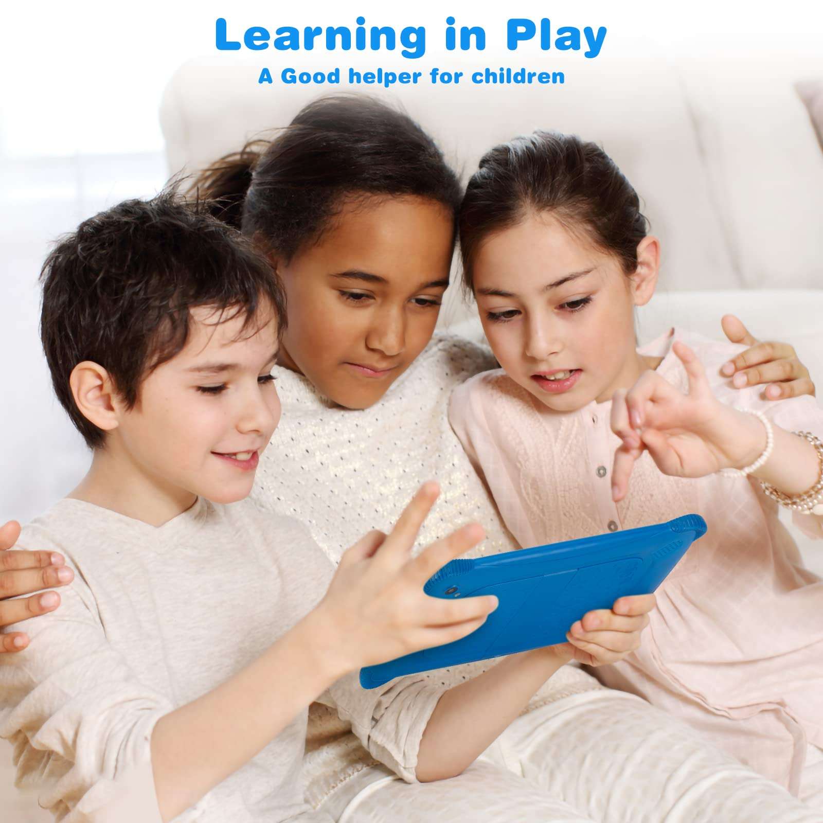7 inch Kids Tablet, 8001280 IPS FHD Display, Android 11 Tablet PC, WiFi, Bluetooth, Dual Camera, Educational, Games, Parental Control with Kids-Tablet Case 6