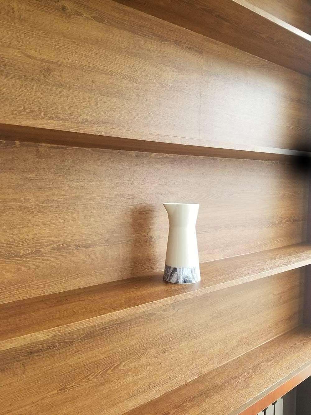 HOMEMATES Self-Adhesive Grain Wood Wallpaper Waterproof Old Furniture Vinyl Stickers Wooden Door Wardrobe Desktop PVC Wall Papers 30 X 304 Cm,Brown 4