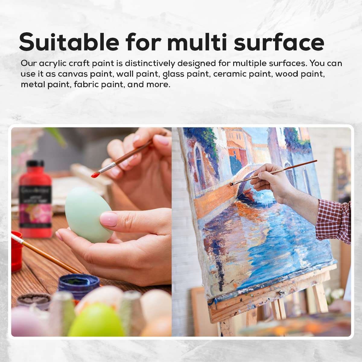 GRANOTONE Acrylic Colour | 500 ml (Nut Brown) | Rich Pigment, Non-Cracking Art & DIY Paint | Suitable for Canvas, Wood, Leather, Earthenware, and Metal 6