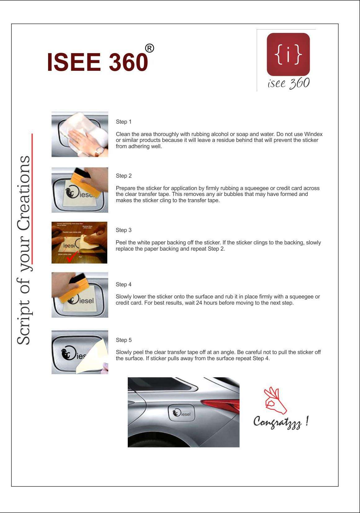 ISEE 360® Vinyl Bike Decal Sticker for Bullet (15 cm x 5 cm) Pack of 1 (Yellow) 3