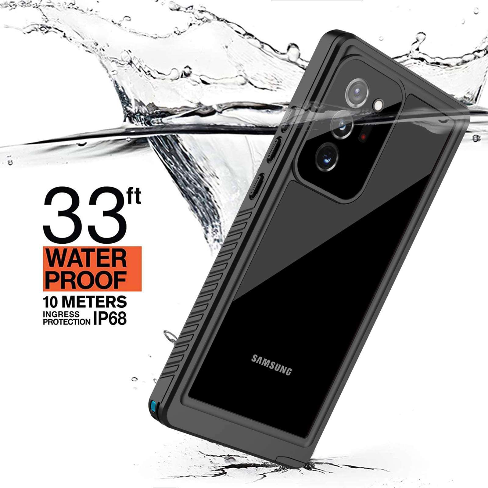 Nineasy for Samsung Galaxy Note 20 Ultra Case, Note 20 Ultra Waterproof Case,360° Full Body Protection with Built in Screen Protector Underwater Cover IP68 Shockproof Case for Note 20 Ultra 5G 6.9" 4