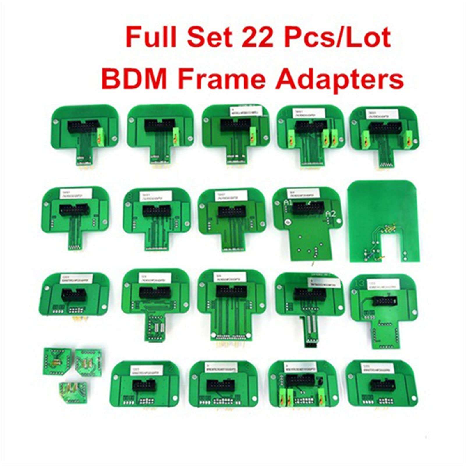 Power Circuit Probe Kit Frame Adapter ECU Programming Tool 22 Adapters Frame with LED Light 4 Probe Pins for Galletto for Truck Motorcycle Boat (Color : BDM Frame) 6