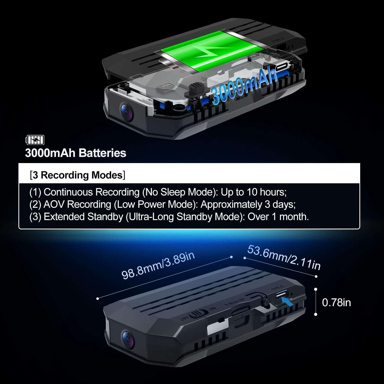 2026 Mini 4G LTE Cellular Wireless Camera,SIM Inserted,4KHD with Video Recording Live Feed,3000mAh Larger Battery Capacity,No WiFi Camera with 160° Wide-Angle View,Color Night Vision,AOV Low-Power 3