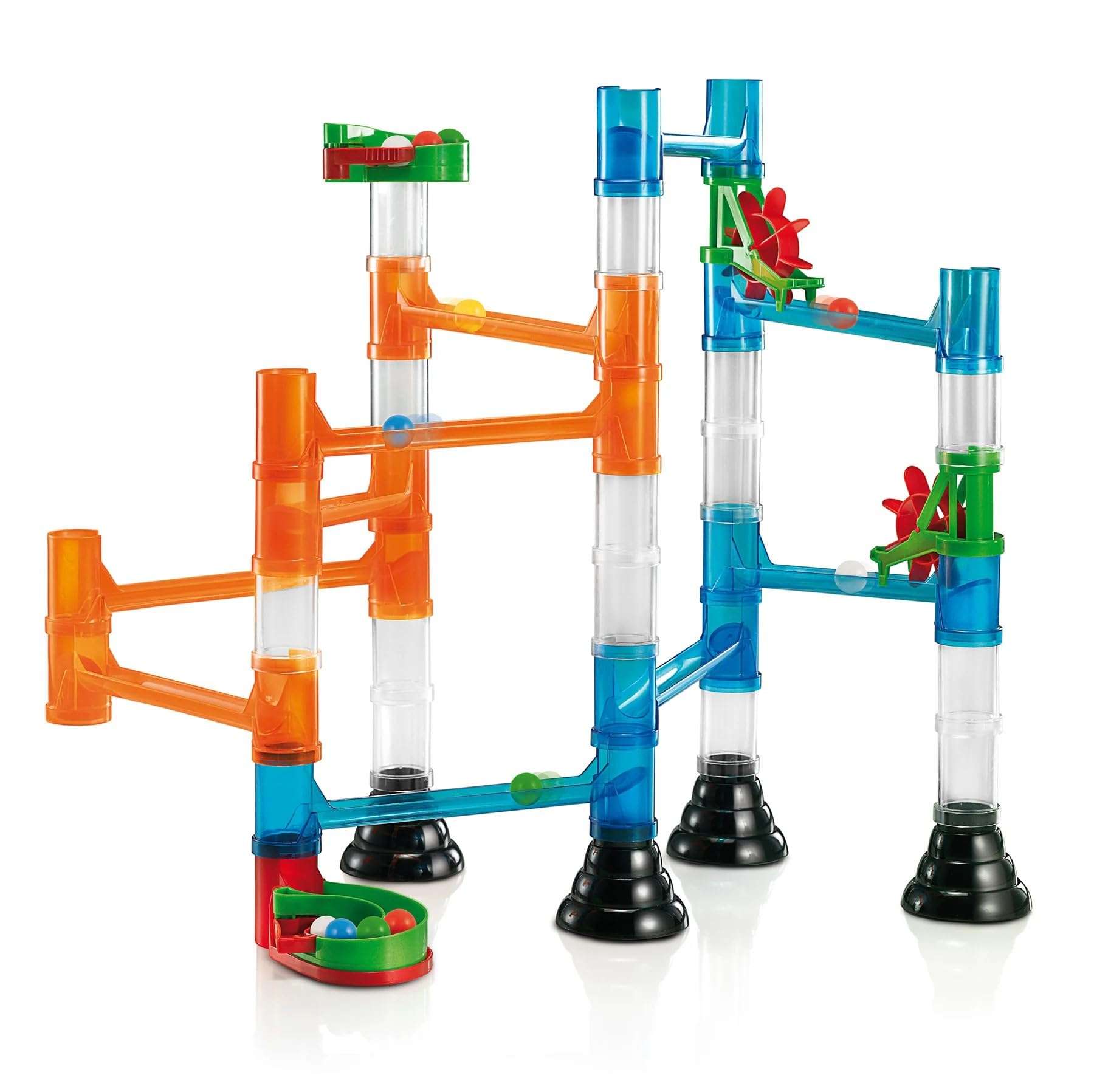 Quercetti Transparent Marble Run - 45 Piece Basic Building Set - Classic Construction Toy Perfect for Beginners Ages 4 and Up (Made in Italy) 2