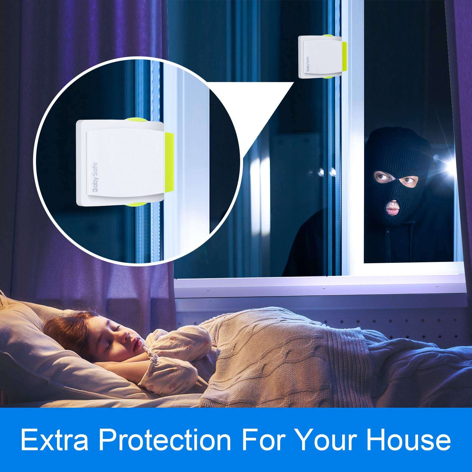 LATIBELL Sliding Glass Door Window Locks - 4 Pack Child Baby Proof Security Locks for Kids Safety Slide Closet Patio Doors, No Screws or Drills Needed 4