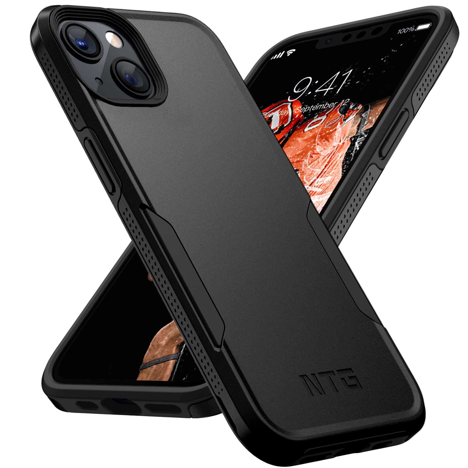 NTG Military Shockproof iPhone 14 Case, iPhone 13 Case [2 Layer Structure Protection] [Military Grade Anti-Drop] Hard Slim iPhone 14/13 Phone Case,Shockproof Protective Phone Case for iPhone 14/13 1