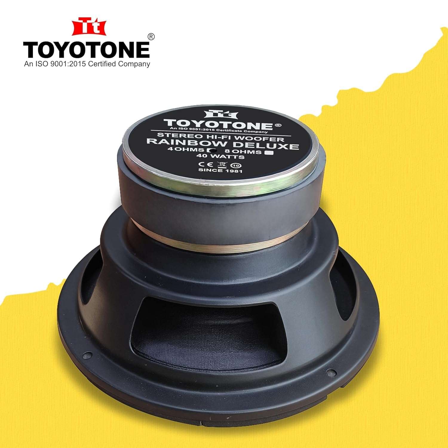 TOYOTONE 6" inch 40 Watt Inch HI-FI Woofer (Pack of 2) | Rainbow Deluxe Series | Copper Coil of 4 Ohms | Form Woofer | 90x17 Magnet | for Car and Home Audio System. 6