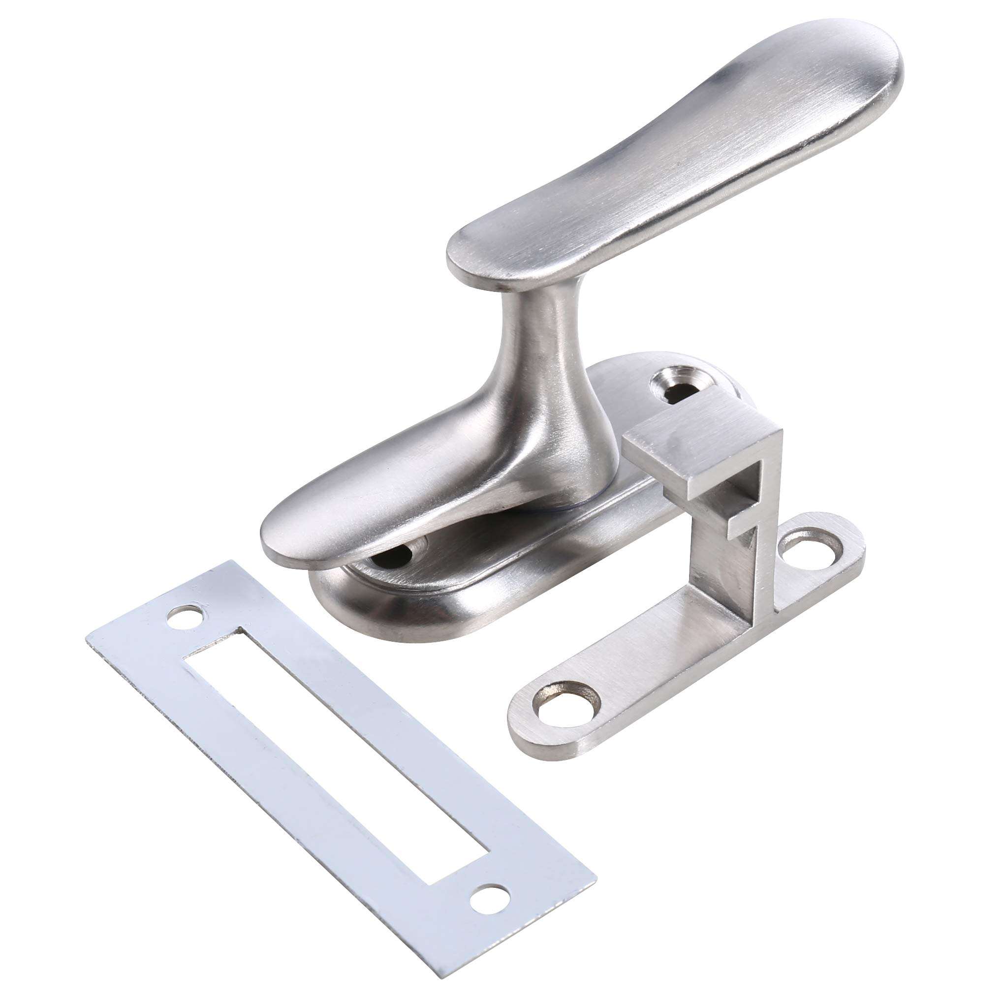 HWMATE Surface Door Bolt Stainless Steel Gate Latch Lock Anti-Theft Clasp with Screws for Bathroom Toilet Gate and Shed Doors Large Size (2 Pack) 4