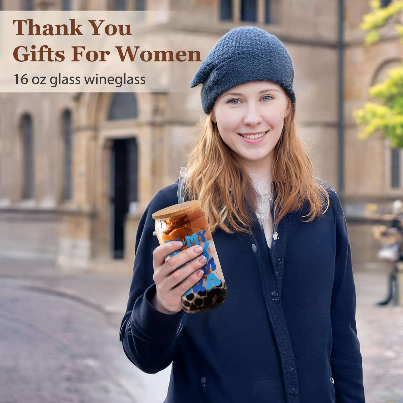 maoodoo New Mom Christmas Gifts for Boys Pregnant,Expecting Mom,Mother's Day Postpartum Gifts After Birth - 16 Oz Coffee Glass 5