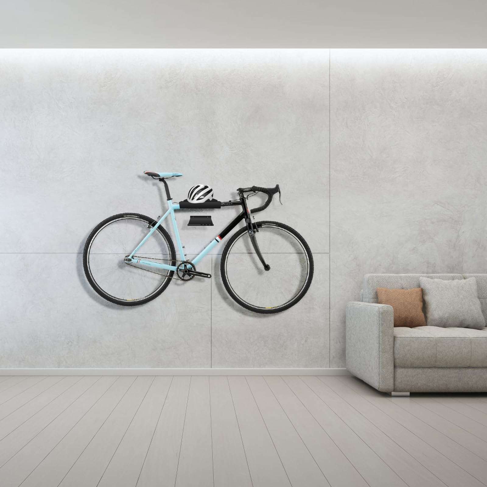 Bike Wall Mount Multifunctional Wall-Mounted Bike Hanger Horizontal Indoor Bike Rack For Space Saving Bicycle Wall Mounted Storage Racks In Apartments And Garages 3