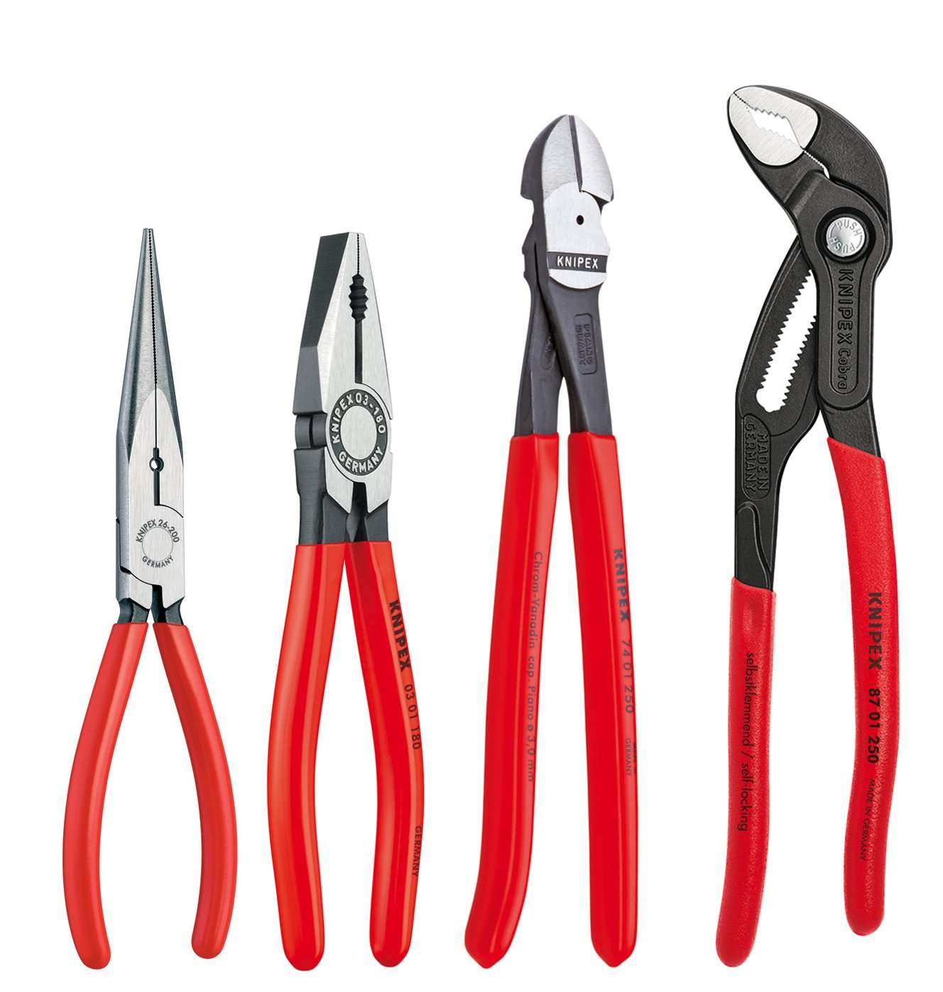 KNIPEX Tools Pliers Wrench Set (3 Pieces) and Cobra Combination Cutter and Needle Nose Pliers Set (4 Pieces) 6