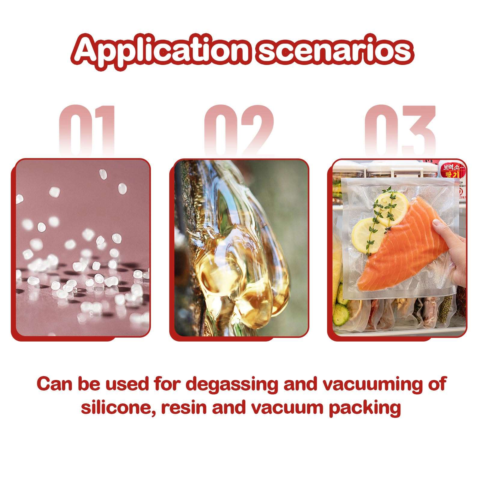 2 Gallon Vacuum Chamber, 0.7IN Wall Thickness, Upgraded Multipurpose Acrylic Vacuum Degassing Chamber, Transparent Vacuum Chamber, for Resin Degassing, Silica Gel Degassing 4