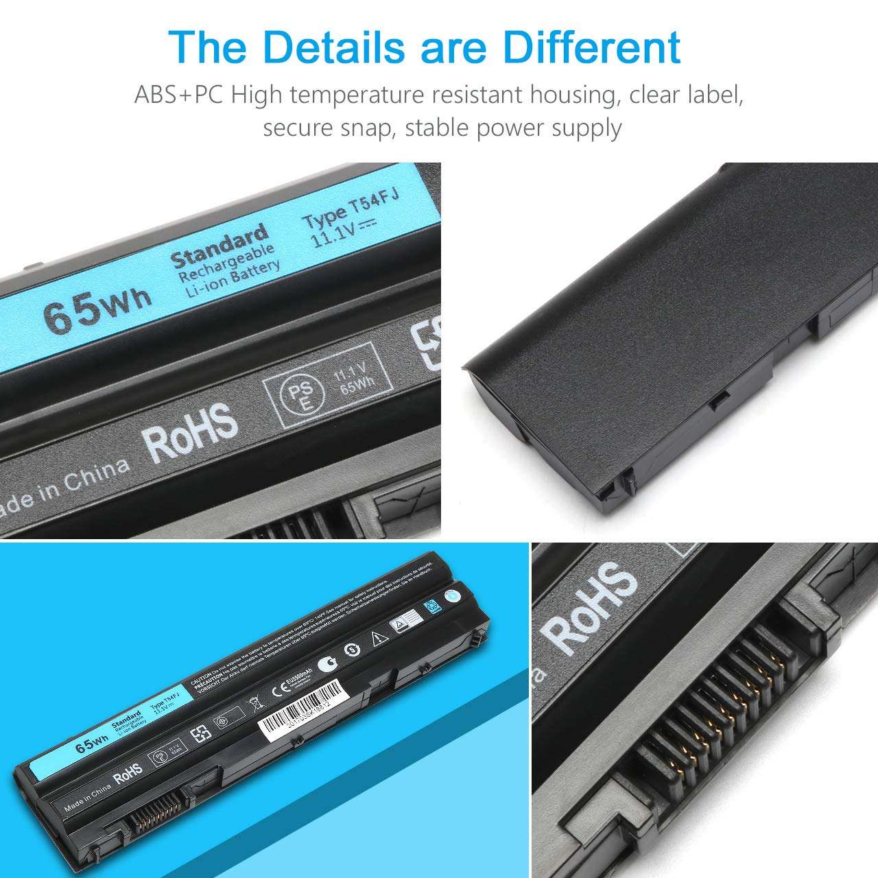 New Laptop Battery for Dell Latitude E6420 E6520 T54FJ E6430 E6530 E5420 E5430 E5520 E5530 Fits M5Y0X 312-1163 312-1242 HCJWT 3