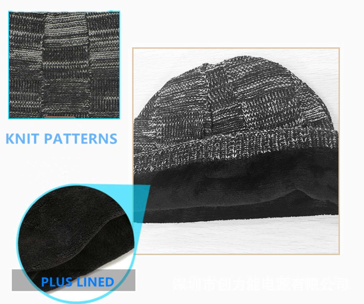 Bluetooth Beanie Hat for Men Women, Upgraded 5.0 Music Knit Cap Rechargeable Headset Hand-Free Phone with Hi-Fi Stereo Speakers Teen Kids Boys Girls Sports Running Skiing Gray 4