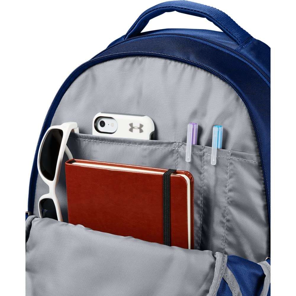 Under Armour Hustle Backpack, Royal (400)/Silver, One Size Fits All 6