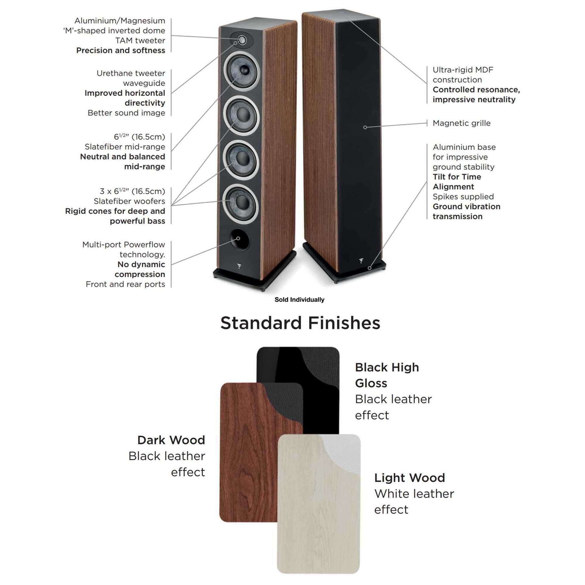 Focal Vestia No3 Light Wood Speakers (2x) with RX-V6ABL AV Receiver Bundle 4