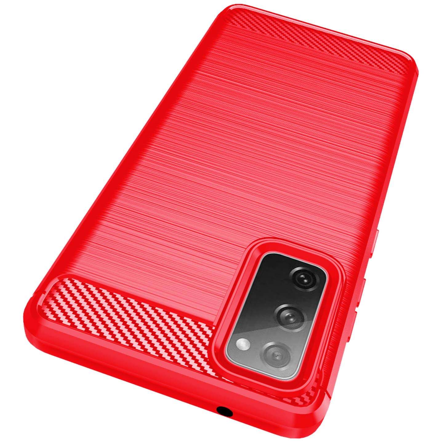 Dzxouui for Samsung S20 FE 5G Case, Samsung S20 FE Case, Samsung Galaxy S20 Fan Edition Case,Protective Phone Cover Shockproof Soft TPU Case for Samsung Galaxy S20 FE 5G / S20 Fan Edition(DL-Red) 3