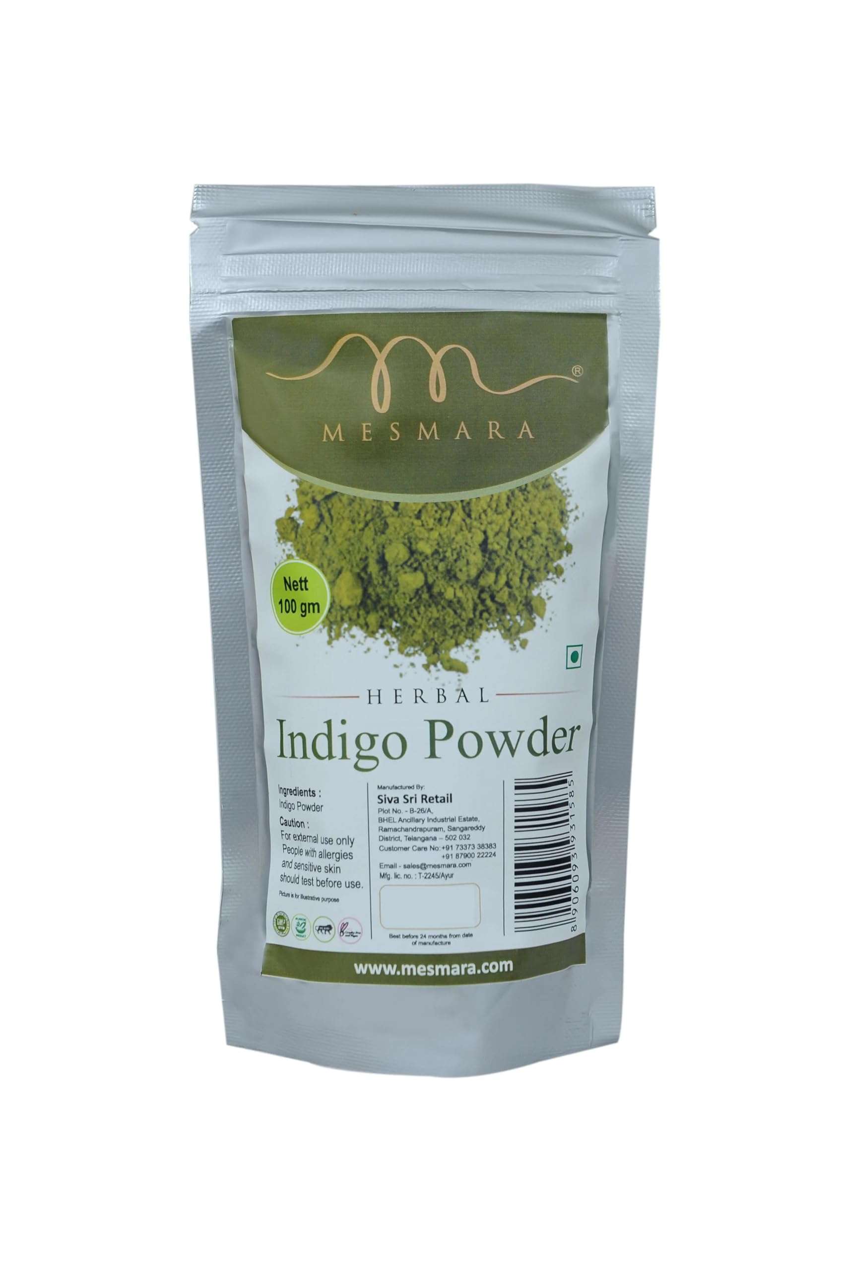 Mesmara Indigo powder For Hair and Beard Dye 100 gm 1