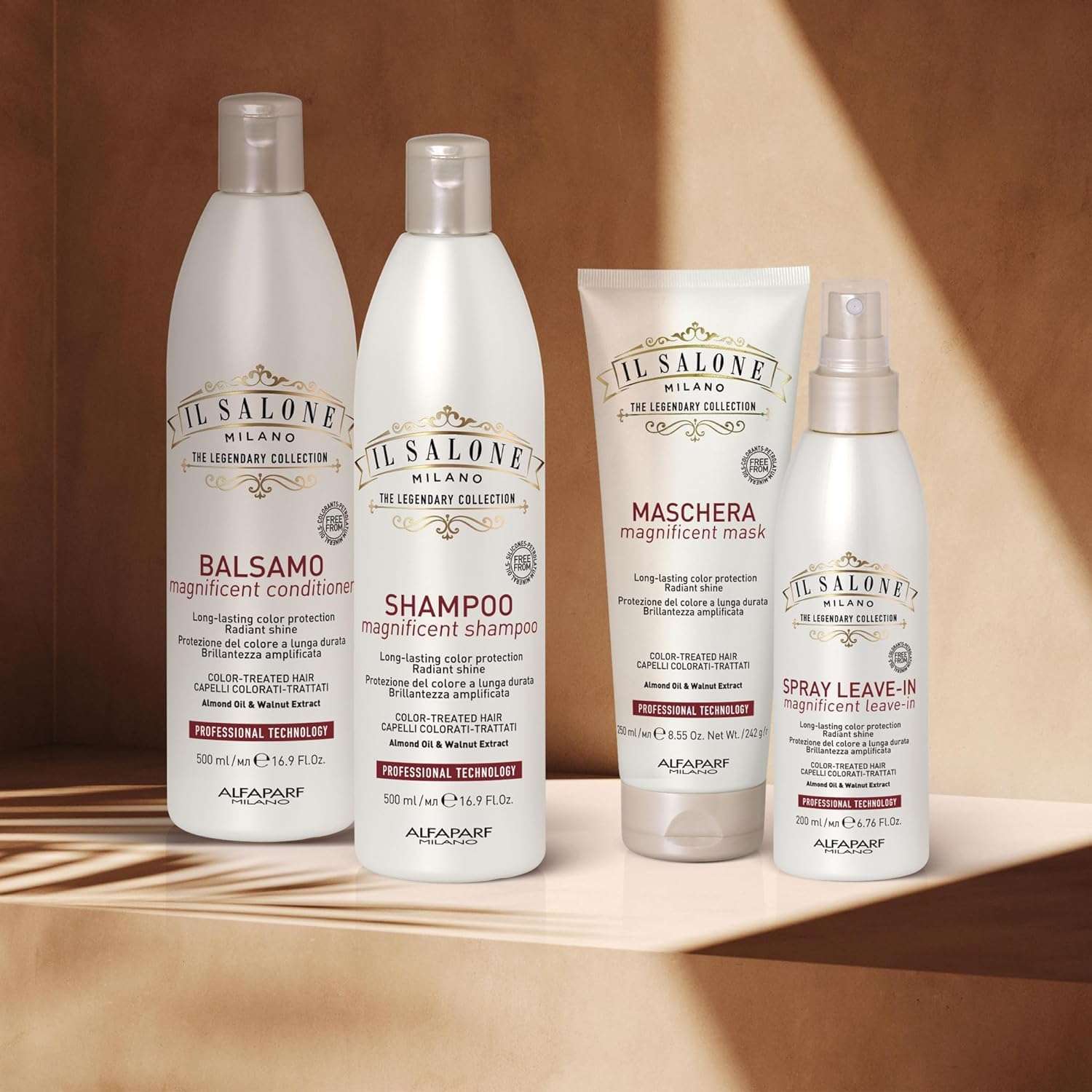 Il Salone Milano Professional Magnificent Shampoo - Color Safe Shampoo for Processed Hair - Enriched with Almond Oil for Radiant Shine - Salon-Quality Hair Care (33.8 oz / 1000 ml) 6