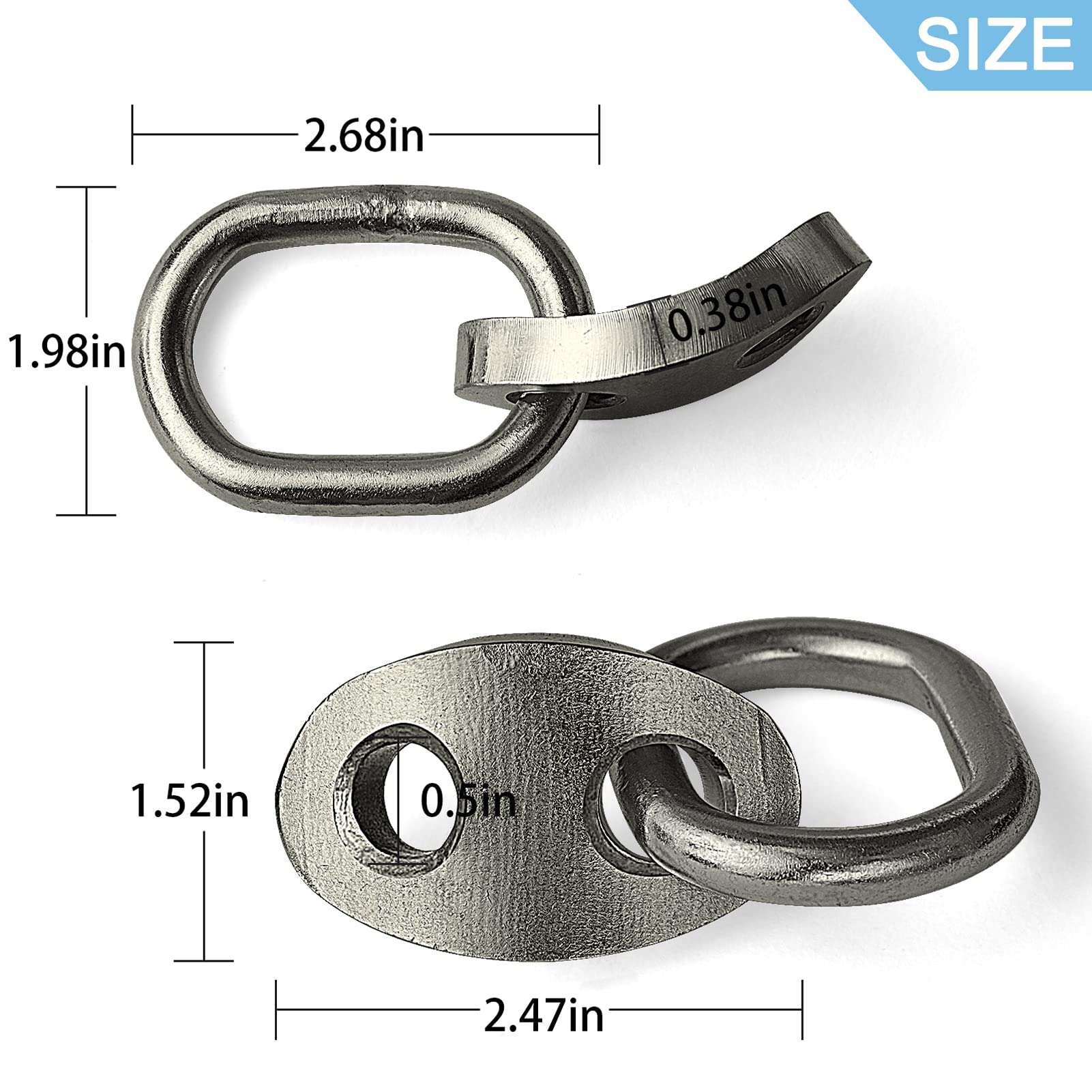 7100 Engine Lifting Bracket Set,8 Sets Engine Lift Bracket Kit, 5,500 lb Capacity Heavy Duty Engine Support Bar for Load Levelers and Lifting Slings (Black) 6