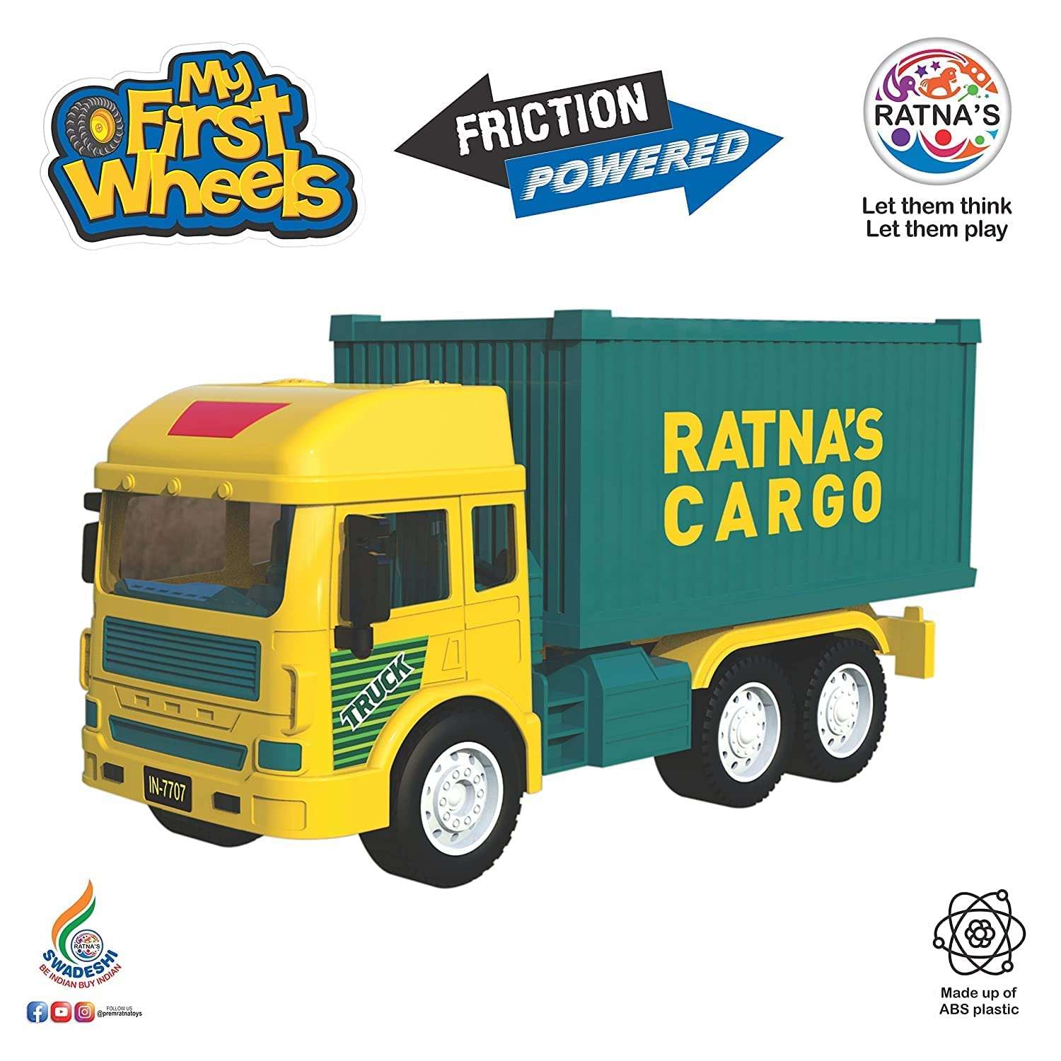 RAMPKD Cargo Container Truck Ratnas Cargo (Multicolor, Pack of: 1) 3