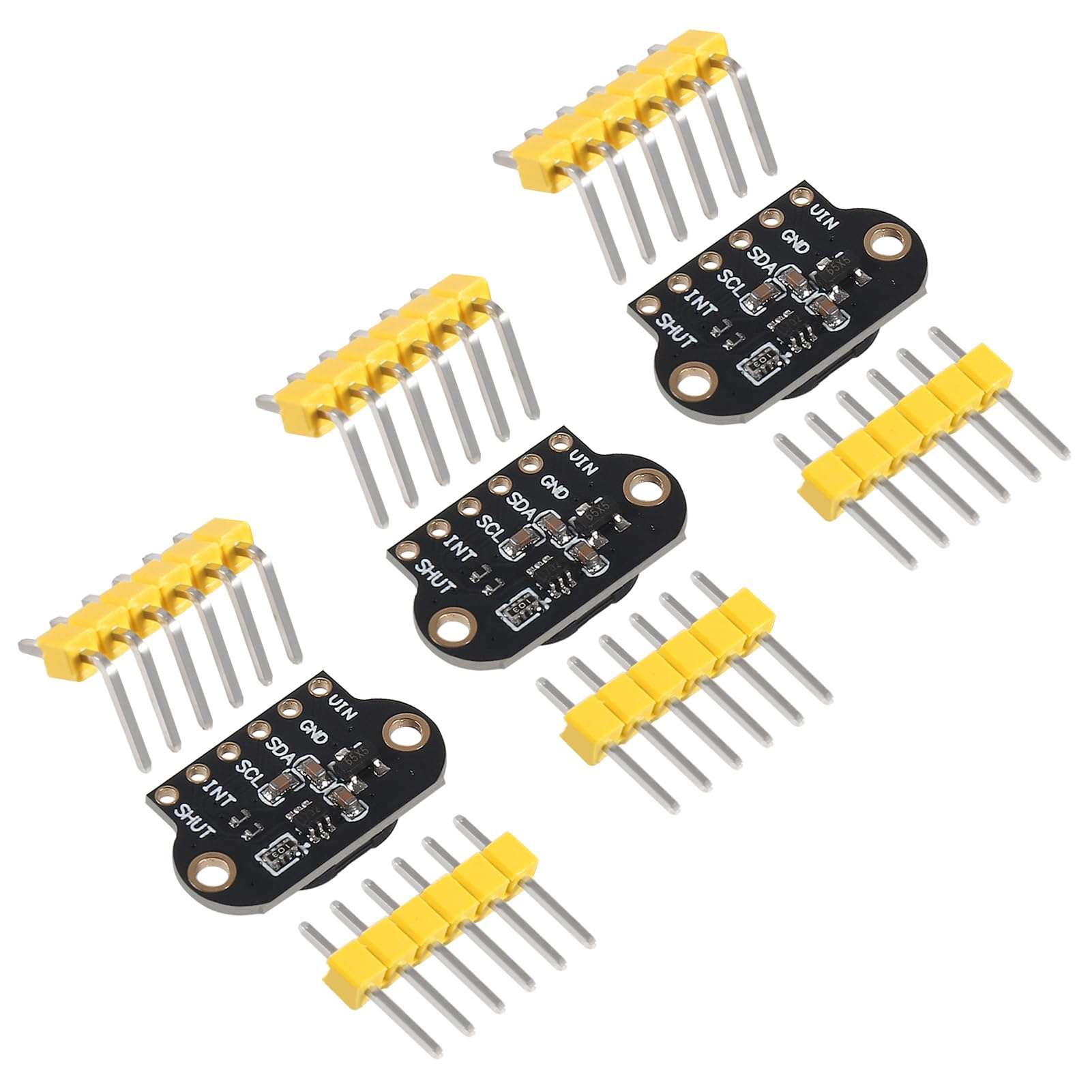3Pcs VL53L1X TOF400C 4M Time of Flight (ToF) Laser Ranging Sensor Module 940nm 157.4in Distance IIC Fov 27 Degree for Arduino STM32 1