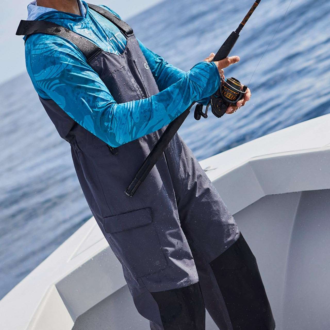 Gill Fishing Aspect Bib - Fully Taped, Waterproof & Breathable (Shadow, XXL) 3