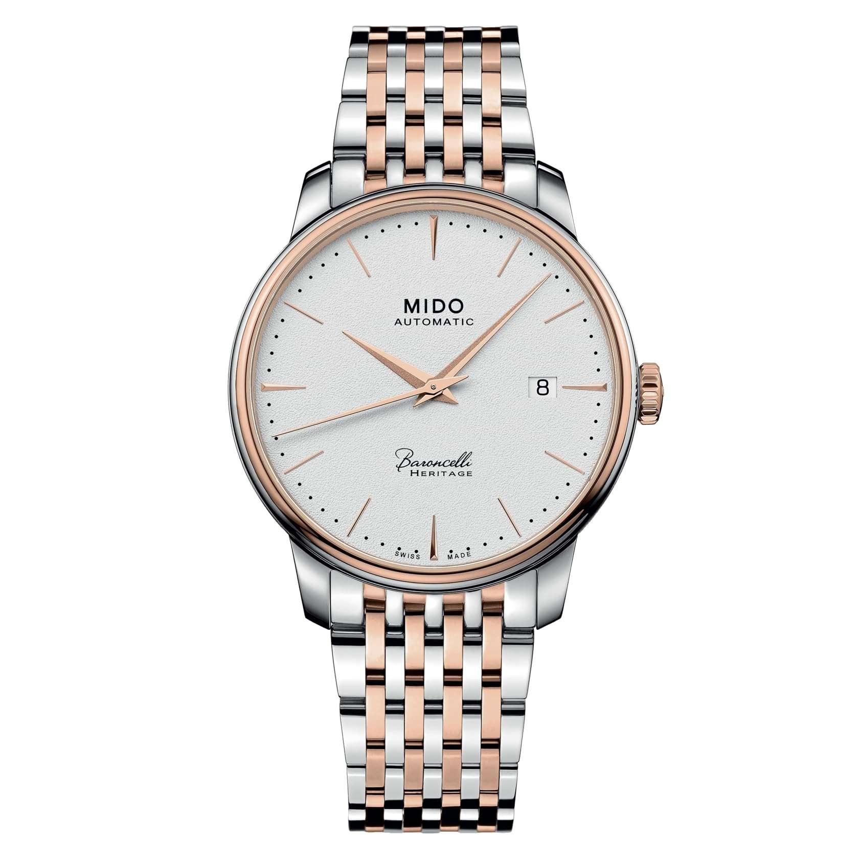 MIDO Baroncelli Heritage - Swiss Automatic Watch for Men - White Dial - Case 39mm - M0274072201100 2