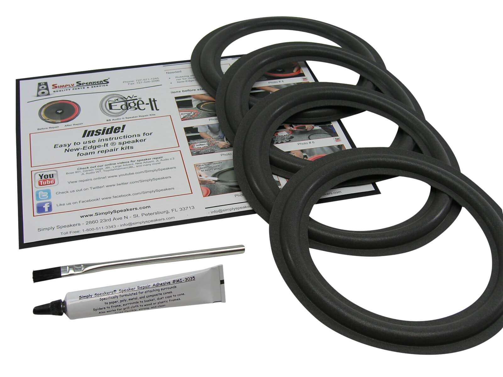 Advent Heritage, Millenium, A-1028, 8 Inch Foam Speaker Repair Kit FSK-8-4 (4 Pack) 1