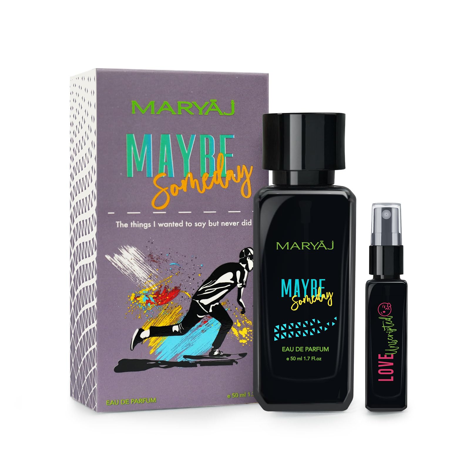 Maryaj Buy Maybe Someday 50ML & Get Love Unscripted 8ML Free Long lasting scent spray Gift for Men and Women
