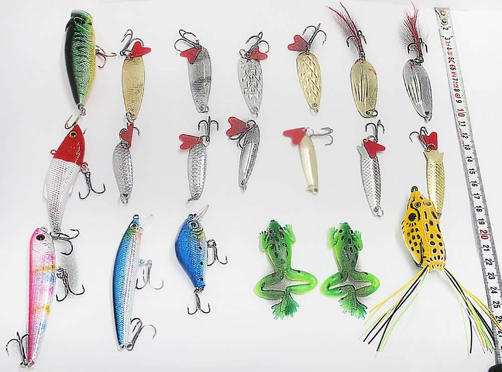 180Pcs Fishing Lures Trout Fish Bait Jig Jump Frog Lures for Bass Catfishing Tackle Box 6
