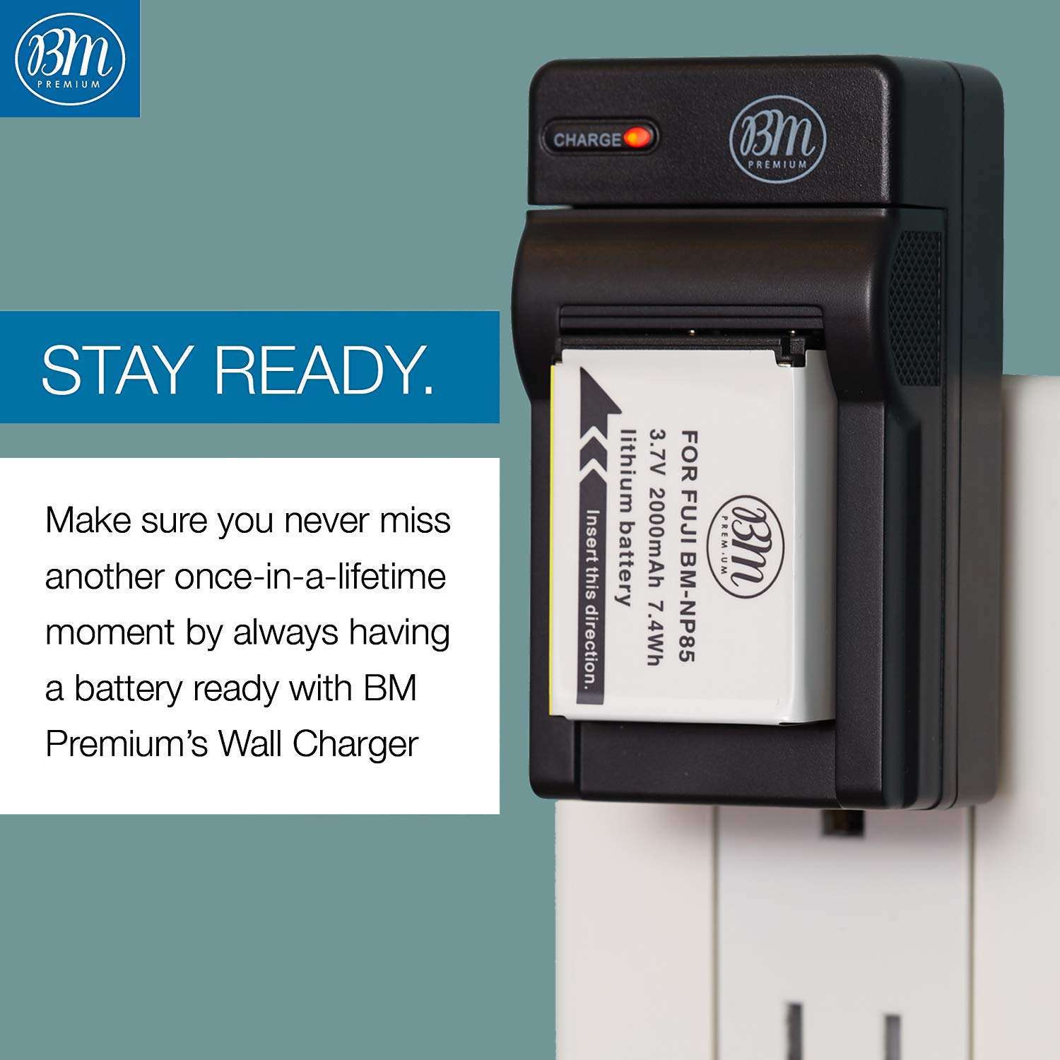 BM Premium NP-85 Battery and Charger Kit for FujiFilm FinePix S1 SL240 SL260 SL280 SL300 SL305 SL1000 Digital Camera 4