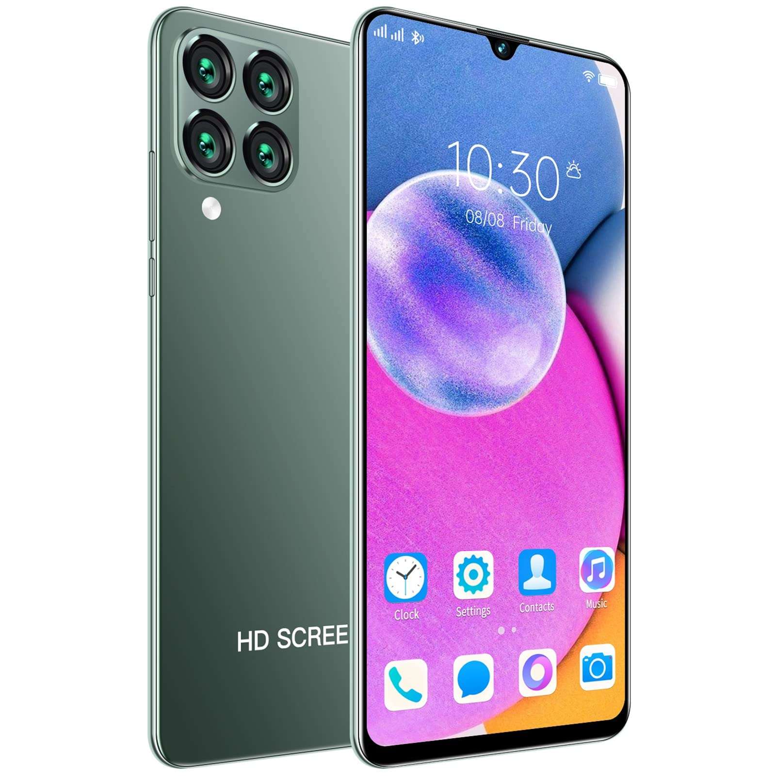 Unlocked Mobile Phones, Adnroid Smart Phone 6.53-inch HD Full Screen GPS Locator Phone, Dual SIM Unlocked Smartphones 2GB+16GB RAM, 2MP+8MP Mobile Cell Phone, 2400mAh Battery (Green)