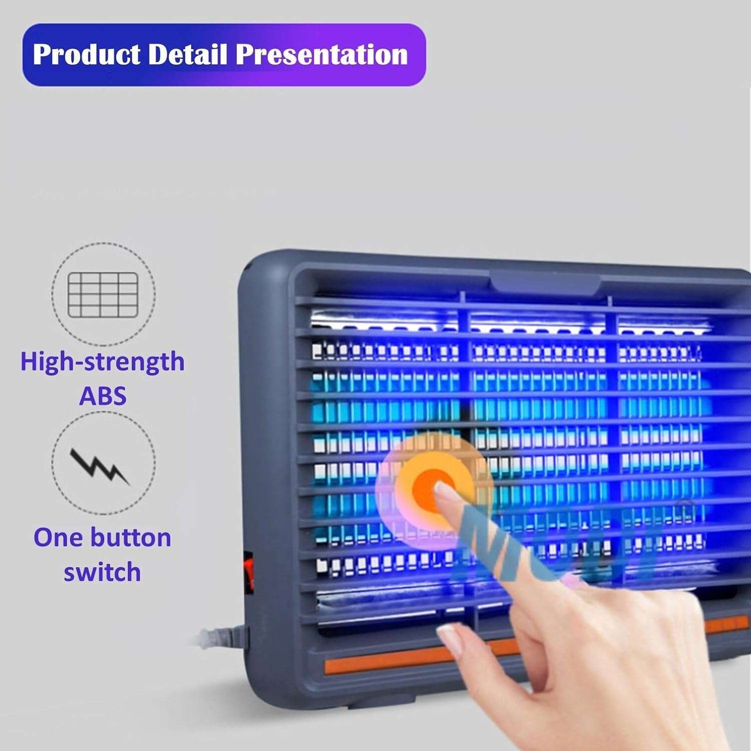 CITRODA Mosquito Killer Lamp for Home_Electric | Fly Insect Jali Killer Machine, Insect Bug Zapper,Fly Catcher, Trap LED Lamp for Restaurants, Kitchen, Kids Bedroom, Indoor, Outdoor Office. (Grey) 6