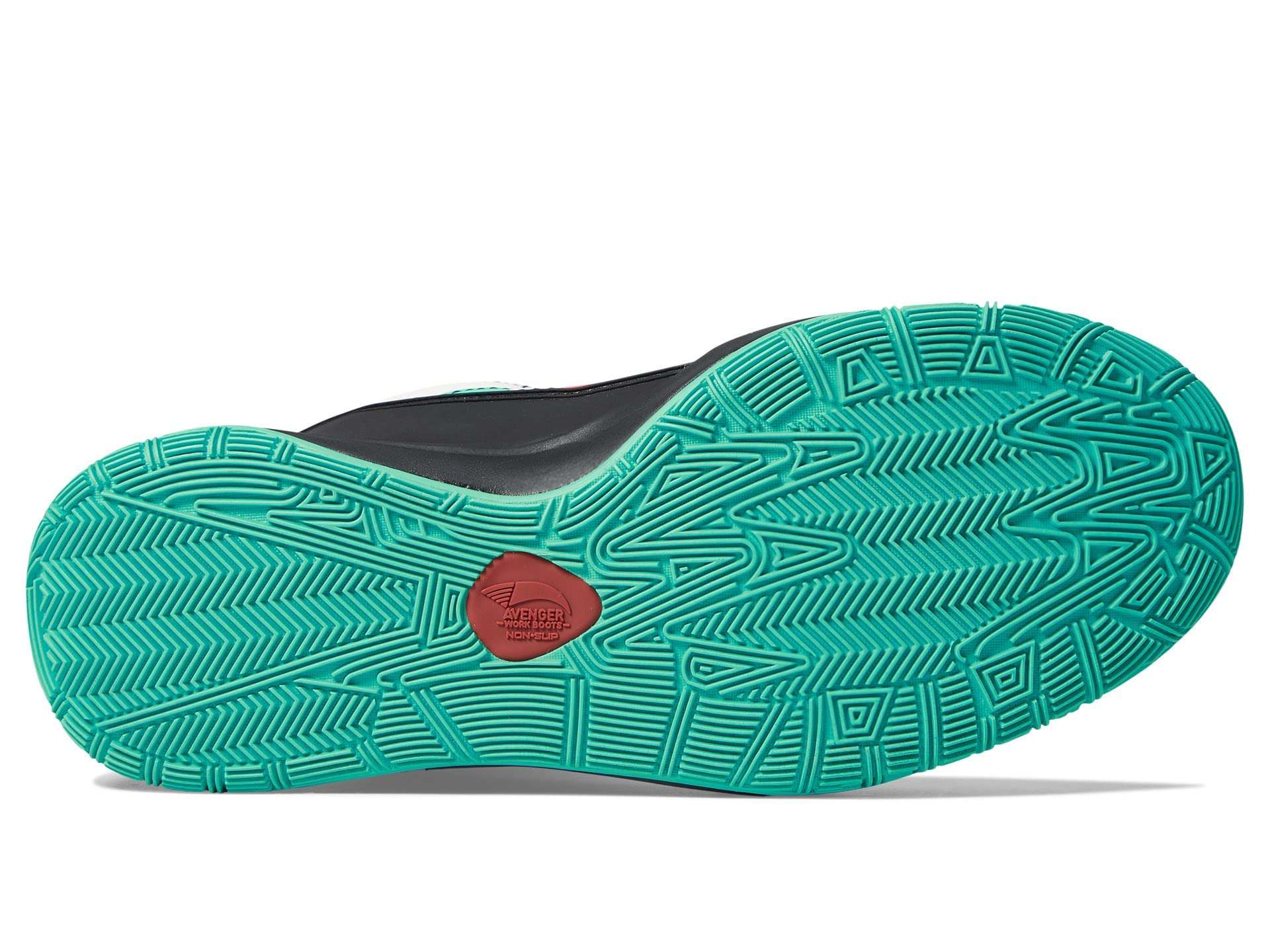 Avenger Work Boots Reaction Women’s Shoes – Action Nubuck Upper – Lace Closure – Round Toe Silhouette White/Green 9.5 D - Wide 4