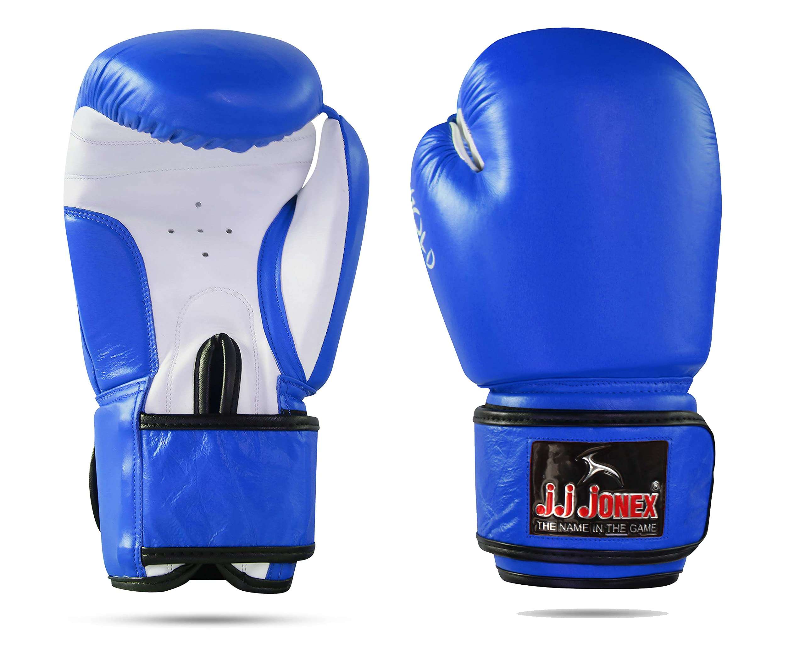 JJ Jonex Boxing Gloves, Boxing Fight Gloves for Professionals, Hight Quality Leather Boxing Gloves (14oz, Blue) 1