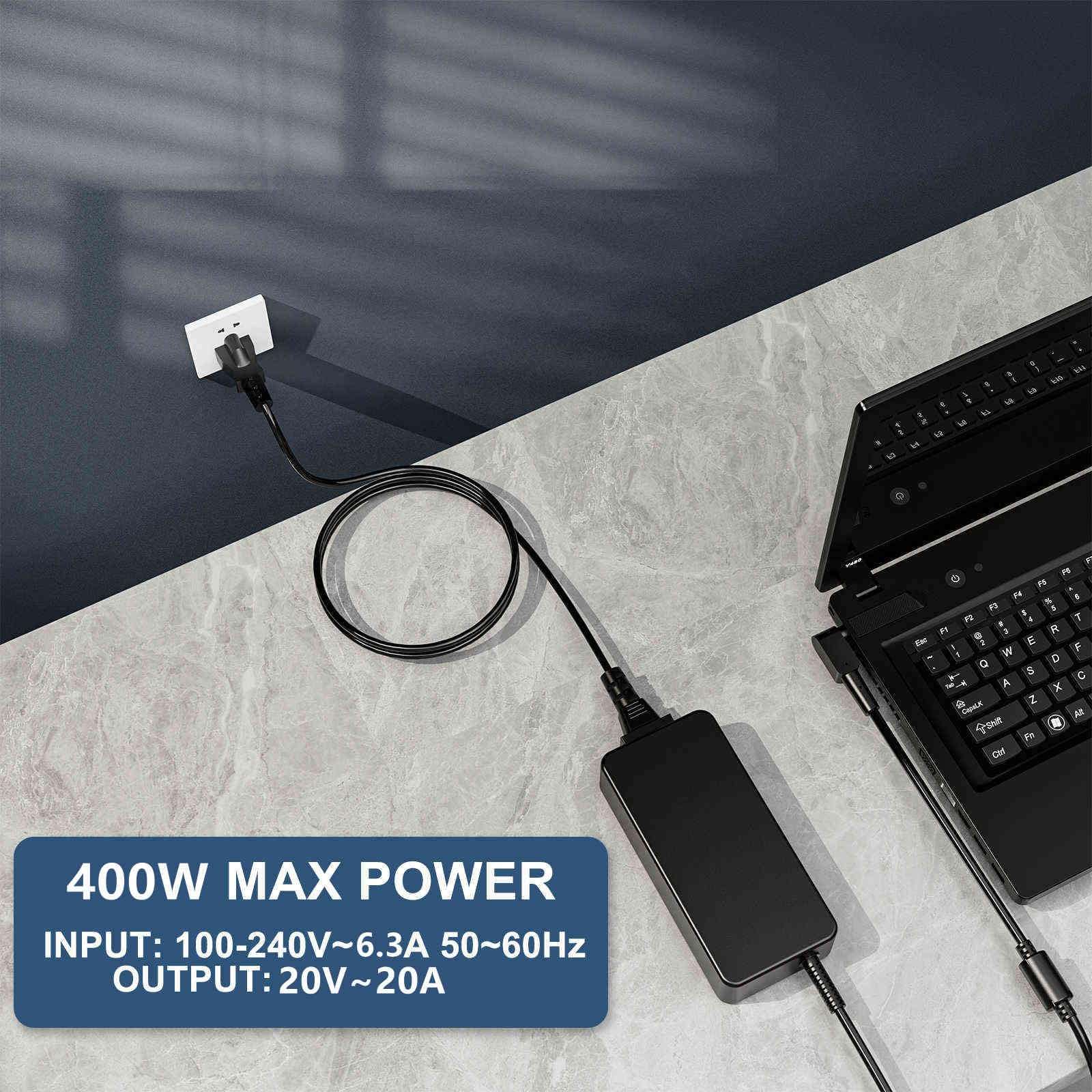 400W 20V 20A AC Charger Compatible with Lenovo Legion Pro 7i 9i 16" Gen 10 Legion Pro 7 16IAX10H 83F5 RTX 5090 ADL400SCC3A ADL330SDC3A Laptop Power Supply Adapter 6