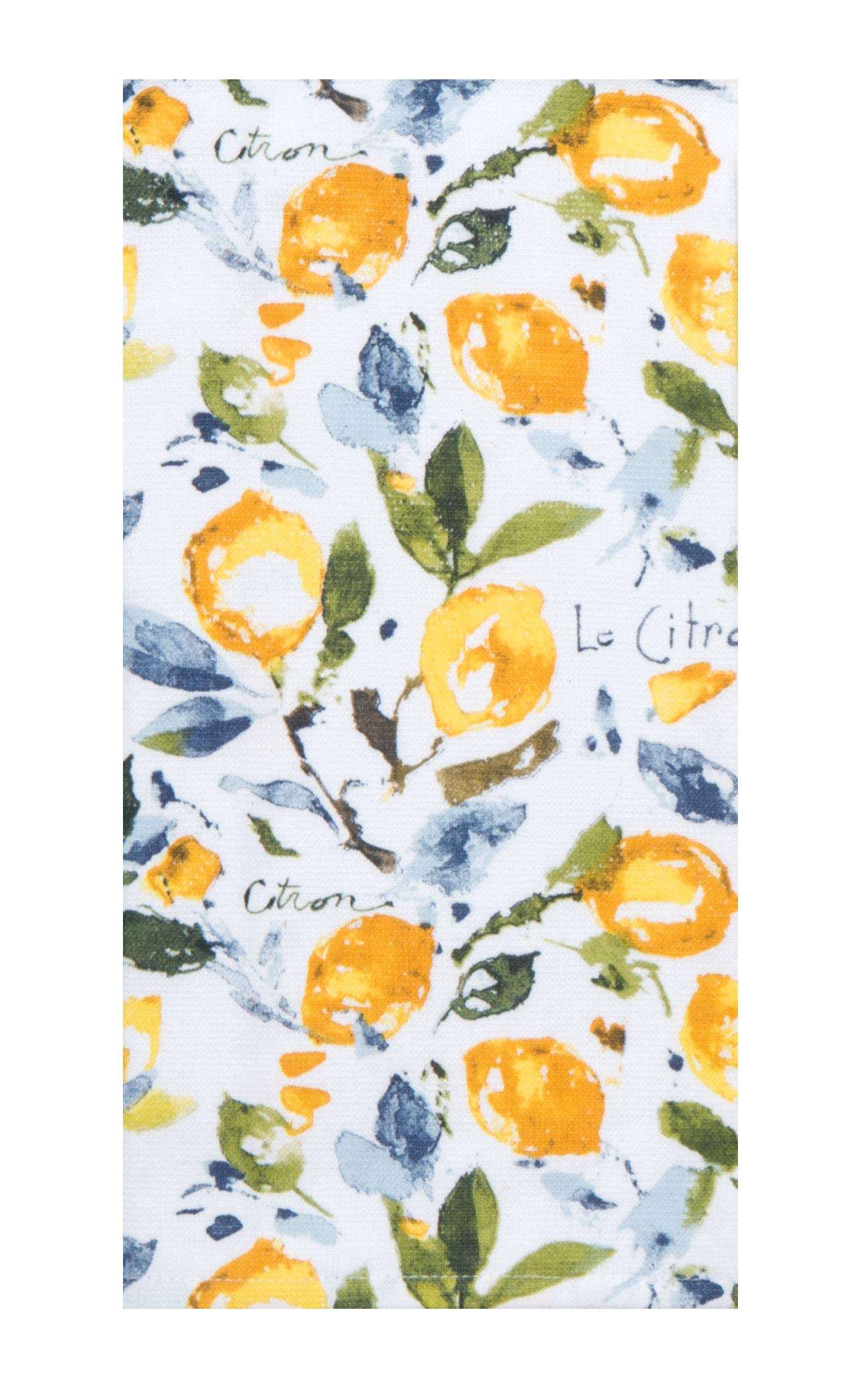 Kay Dee Designs Lemon Themed Kitchen Linen Set - 4 Piece Bundle Includes 1 Terry Towel, 1Tea Towel, 1 Oven Mitt, and 1 Potholder in Zest of Happy Design by Lisa Audit 3