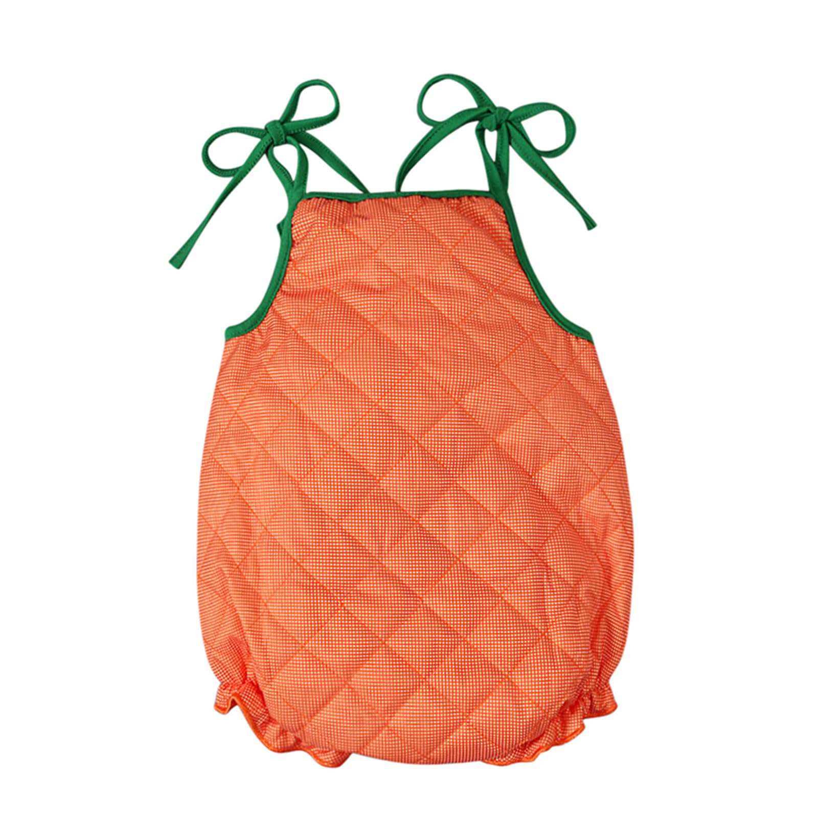 Doisbetthsay Baby Halloween Costumes Cute Pumpkin Costumes Hoodie Romper Jumpsuit Halloween Unisex Baby Outfits Cosplay Clothes (D Orange Pumpkin, 6-12 Months) 6